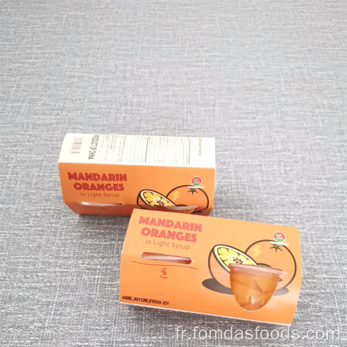 Airline 4oz en conserve des oranges de mandarine fraîche en conserve en sirop